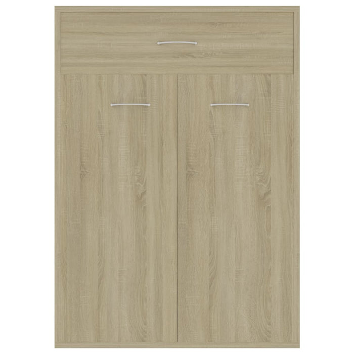 VXL Sonoma oak-colored chipboard shoe cabinet 60x35x84 cm