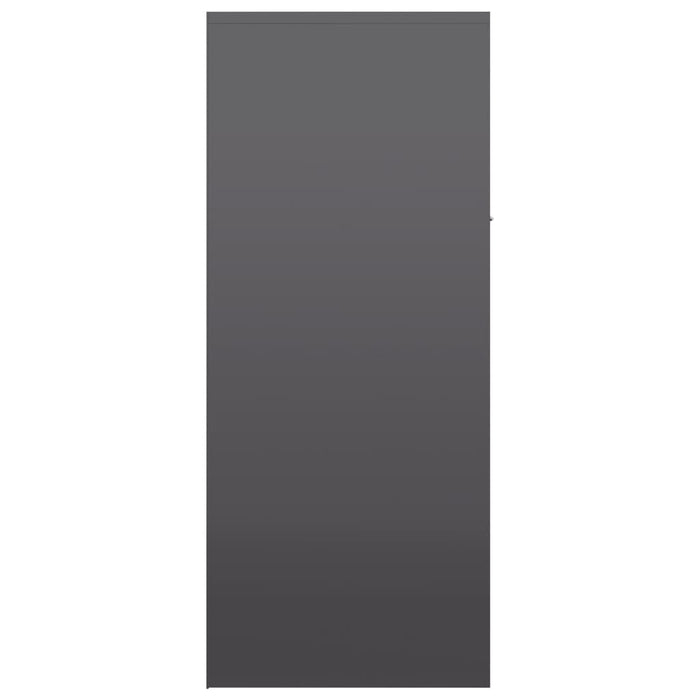 VXL Glossy black chipboard shoe rack 60x35x84 cm