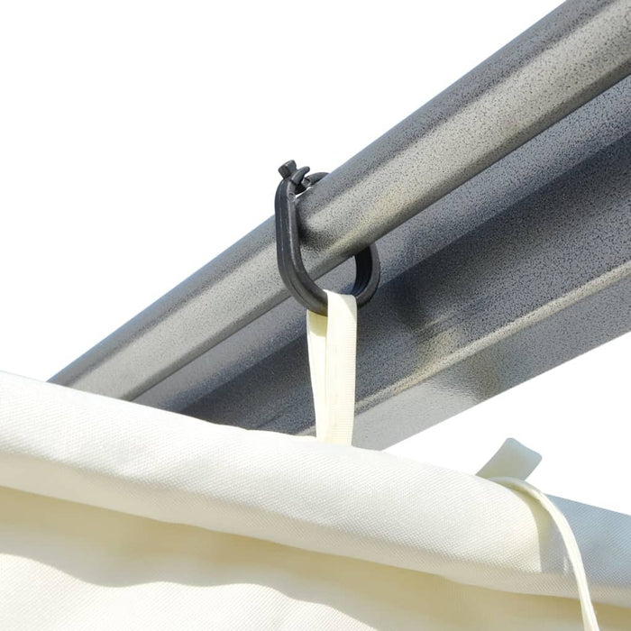 VXL Pergola With Retractable Roof Steel Cream White Color 3X3 M