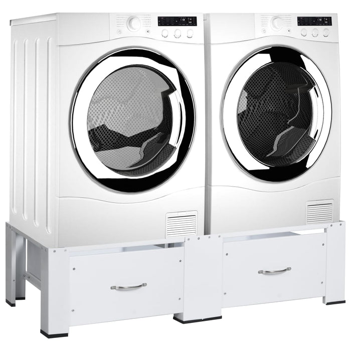 VXL Double Pedestal Washer and Dryer with Drawers White