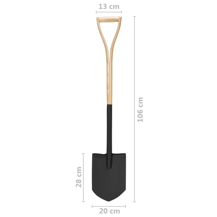 VXL Garden Spiked Shovel with YD Grip Steel and Ash
