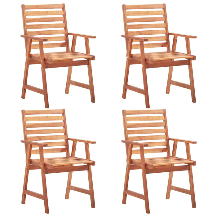 VXL Garden Dining Chairs 4 Units Solid Acacia Wood