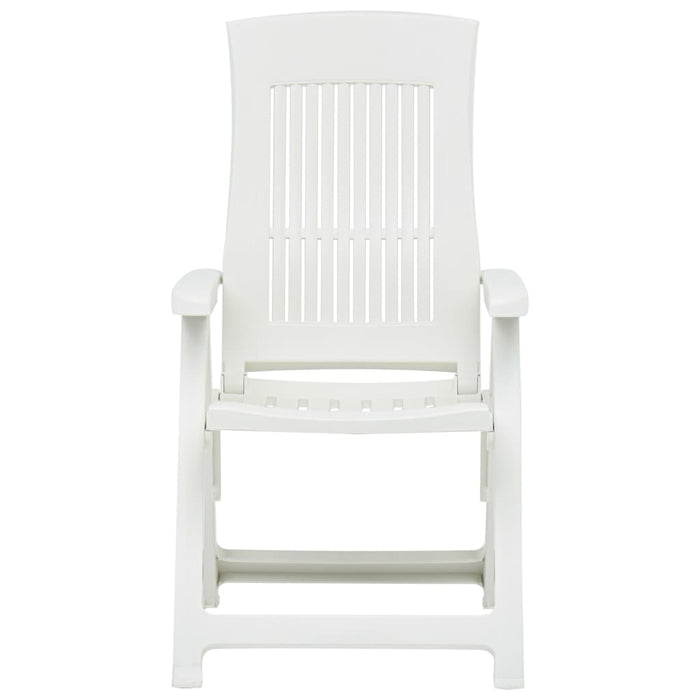 VXL Reclining Garden Chairs 2 Units White Plastic