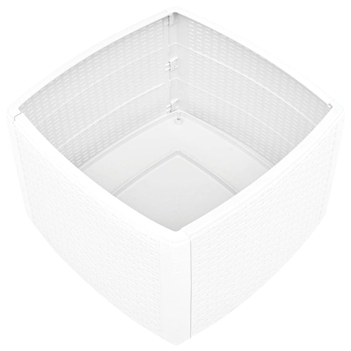 VXL White Plastic Side Table 54X54X36.5 Cm