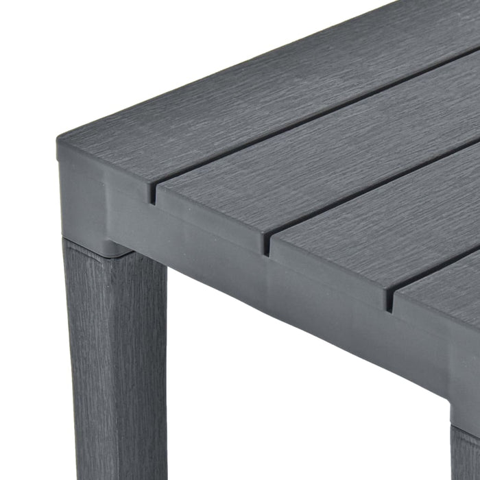VXL Garden Benches 2 Units Anthracite Gray Plastic