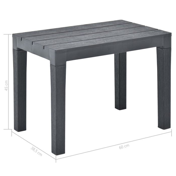 VXL Garden Benches 2 Units Anthracite Gray Plastic
