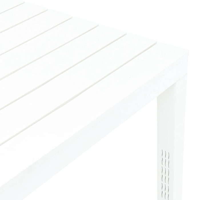 VXL White Plastic Garden Table 78X78X72 Cm