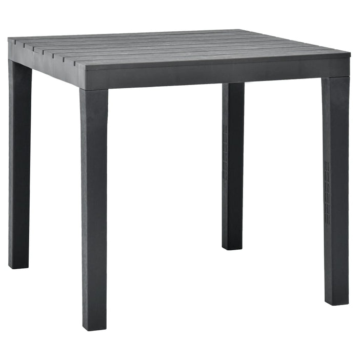 VXL Anthracite Gray Plastic Garden Table 78X78X72 Cm