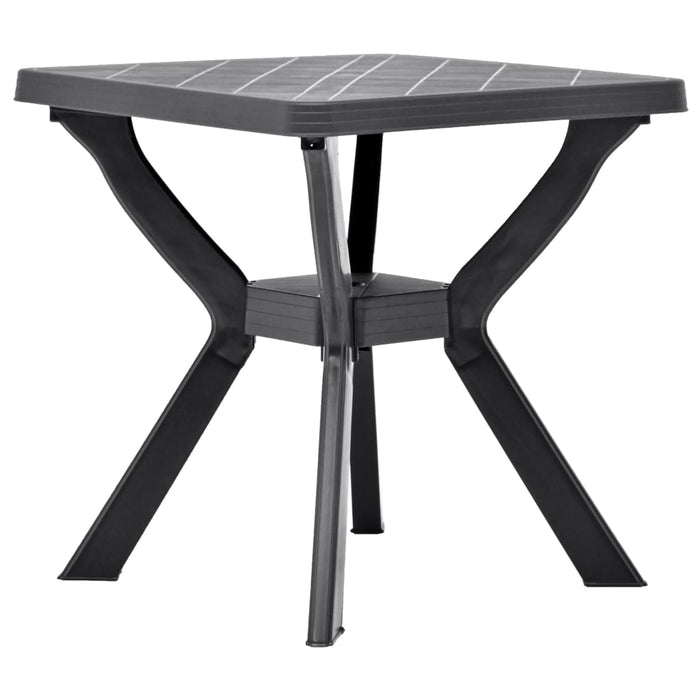 VXL Anthracite Gray Plastic Bistro Garden Table 70X70X72 Cm