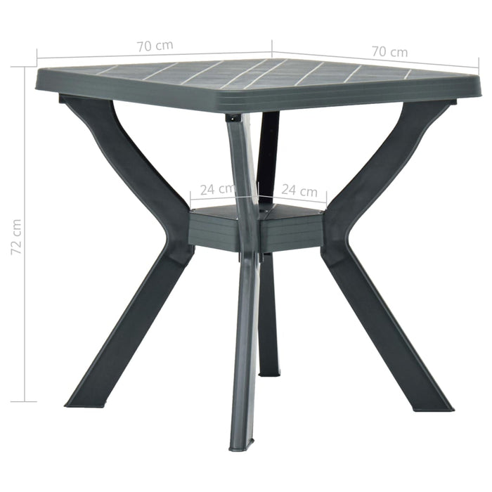 VXL Anthracite Gray Plastic Bistro Garden Table 70X70X72 Cm