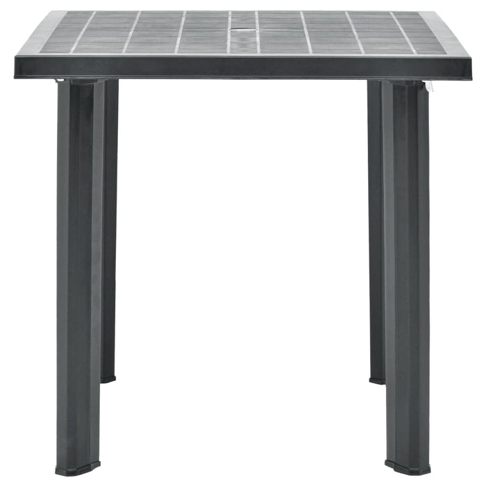 VXL Anthracite Gray Plastic Garden Table 80X75X72 Cm