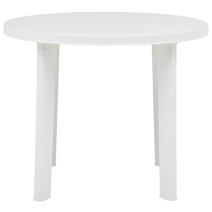VXL White Plastic Garden Table 89 Cm