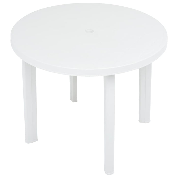 VXL White Plastic Garden Table 89 Cm
