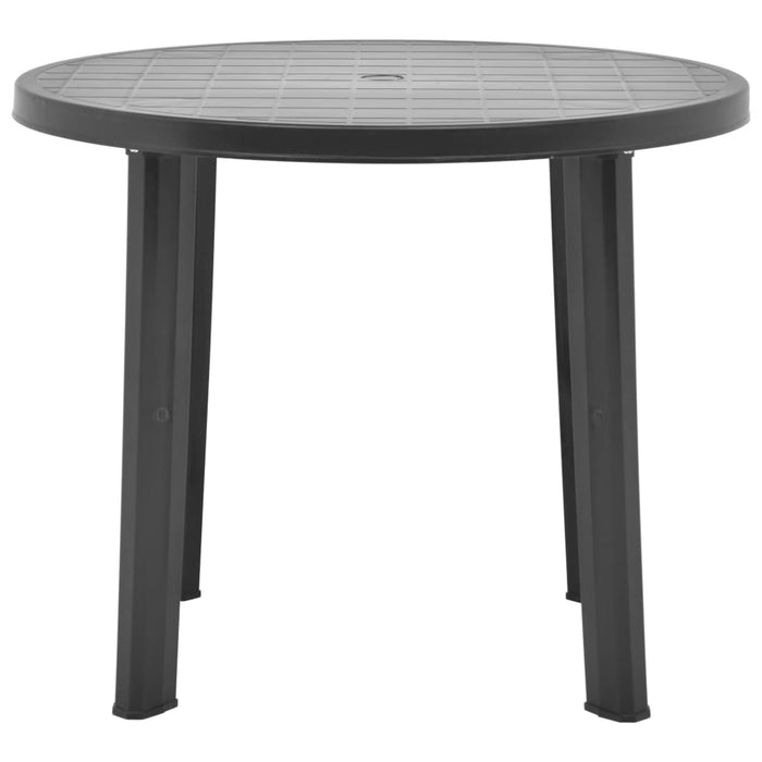 VXL Anthracite Gray Plastic Garden Table 89 Cm