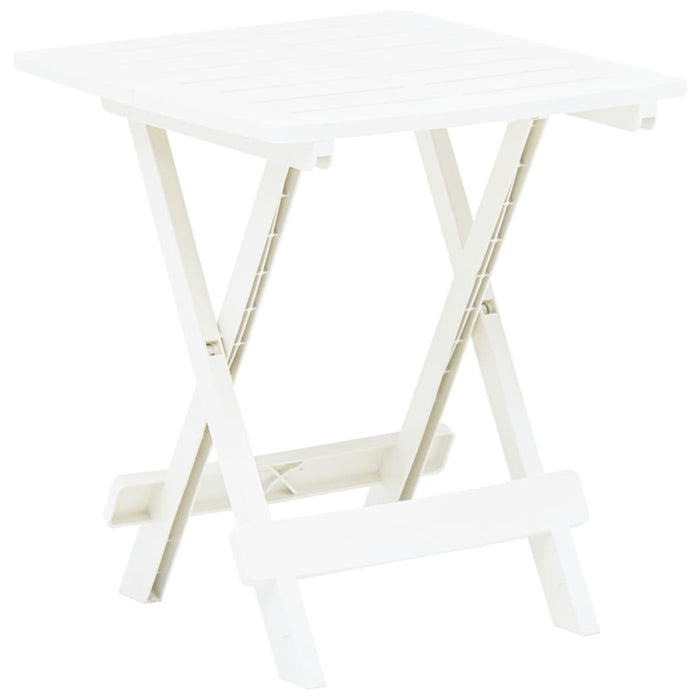 VXL White Plastic Folding Garden Table 45X43X50 Cm