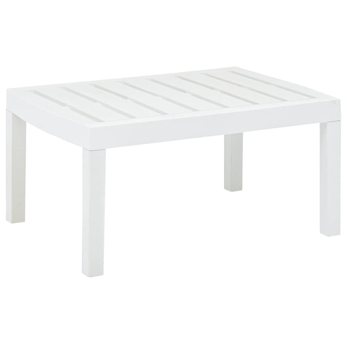 VXL White Plastic Garden Table 78X55X38 Cm