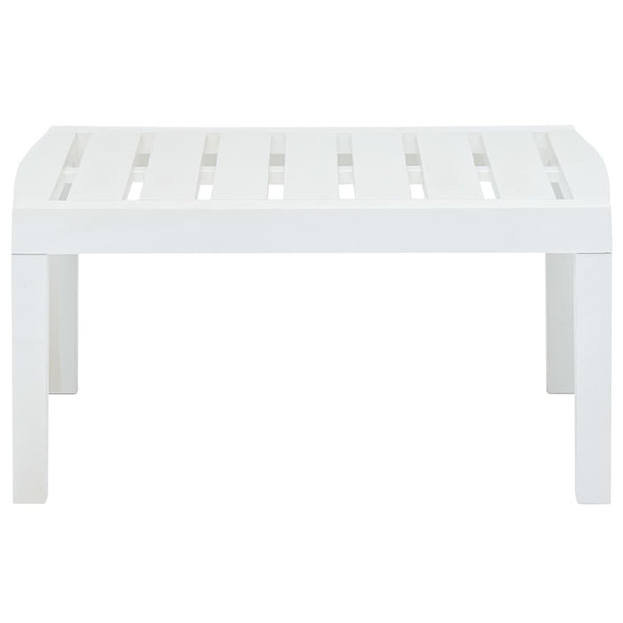 VXL White Plastic Garden Table 78X55X38 Cm