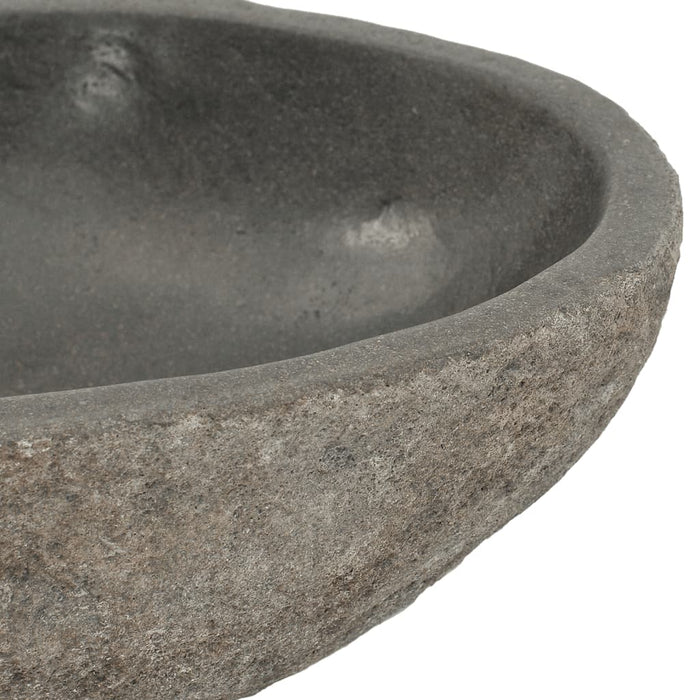 VXL Lavabo de piedra de río ovalado 29-38 cm