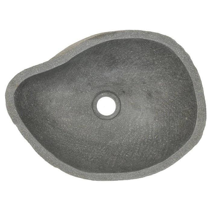 VXL Lavabo de piedra de río ovalada 37-46 cm