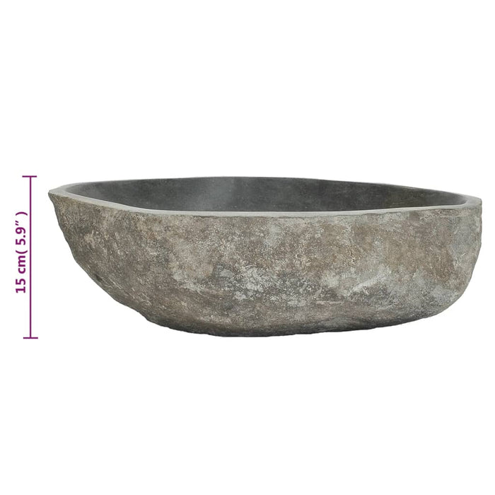 VXL Oval river stone washbasin 45-53 cm