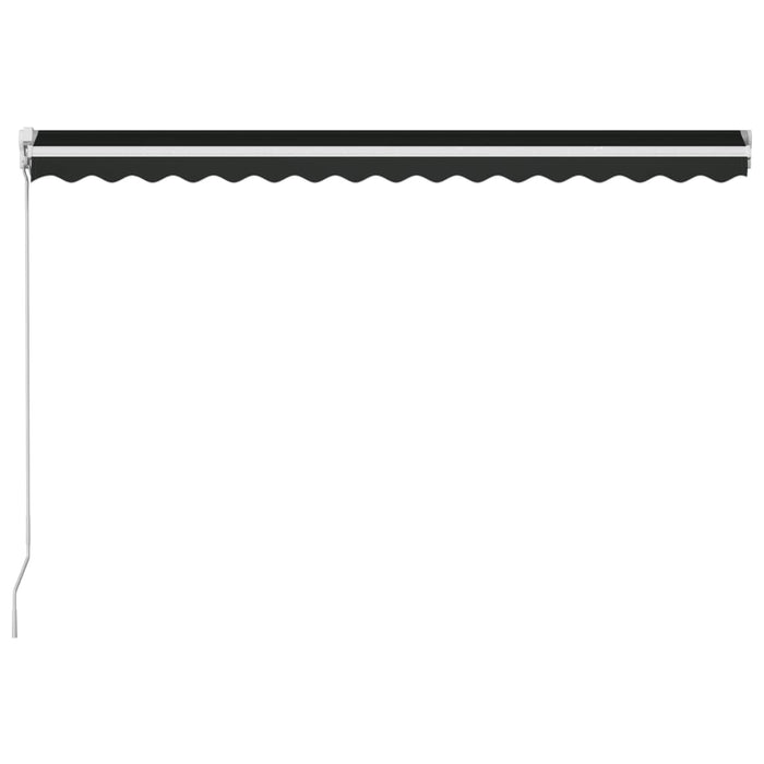 VXL Manual Retractable Awning Anthracite Gray 400X300 Cm