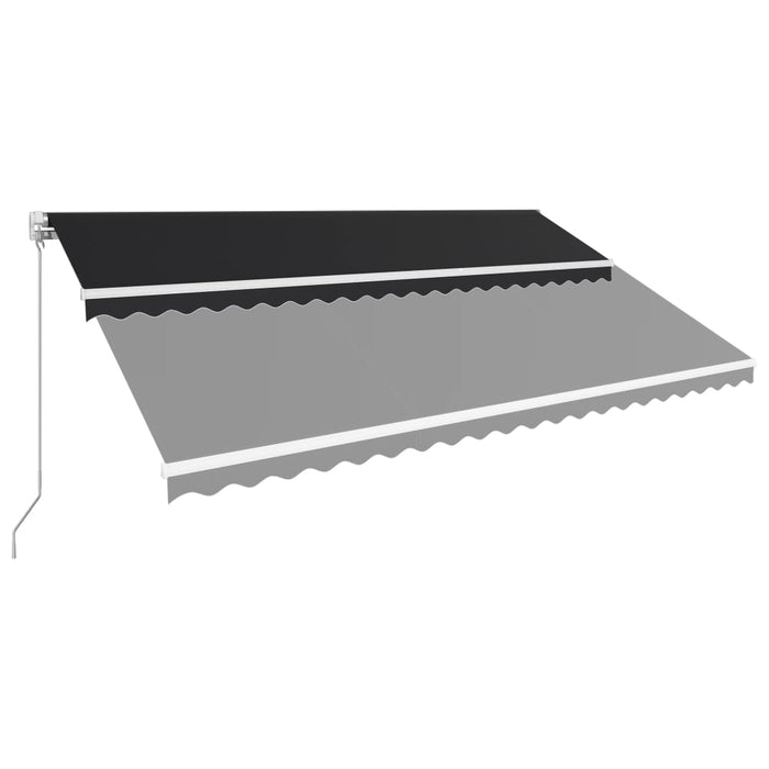 VXL Manual Retractable Awning Anthracite Gray 500X300 Cm