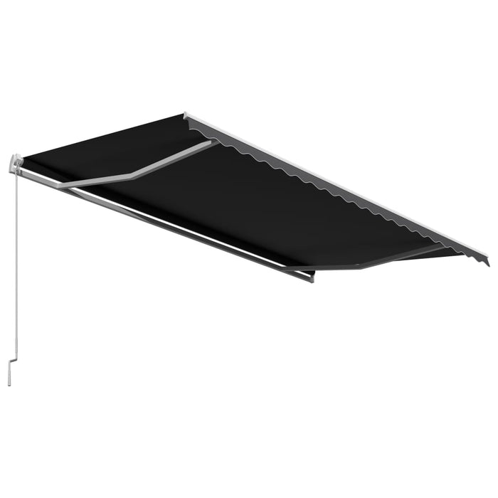 VXL Manual Retractable Awning Anthracite Gray 500X300 Cm