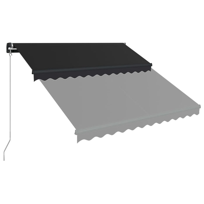 VXL Manual Retractable Awning Anthracite Gray 350X250 Cm
