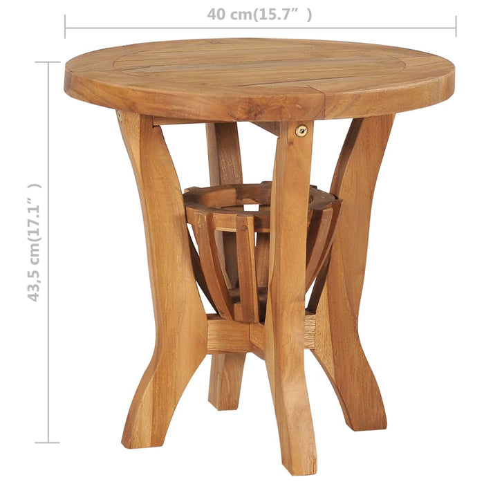 VXL Garden Bistro Table and Chairs 3 Pieces Solid Teak Wood