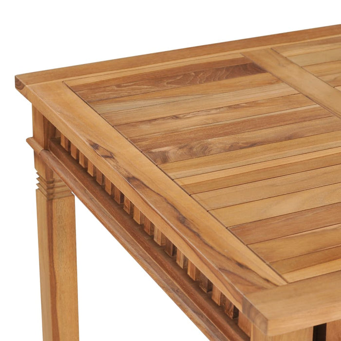 VXL Garden Dining Table Solid Teak Wood 80X80X80 Cm