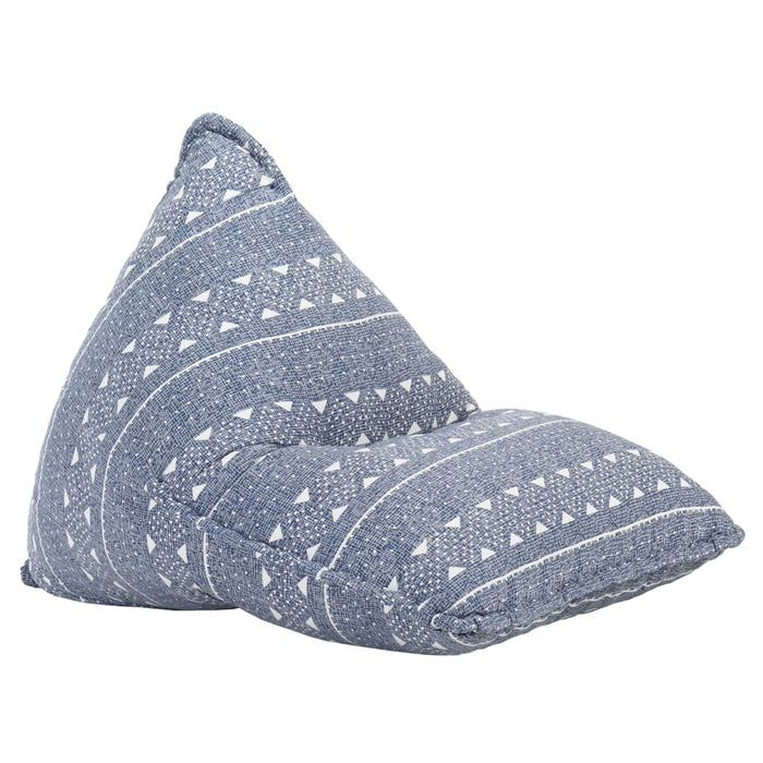 VXL Indigo patchwork fabric pouf armchair