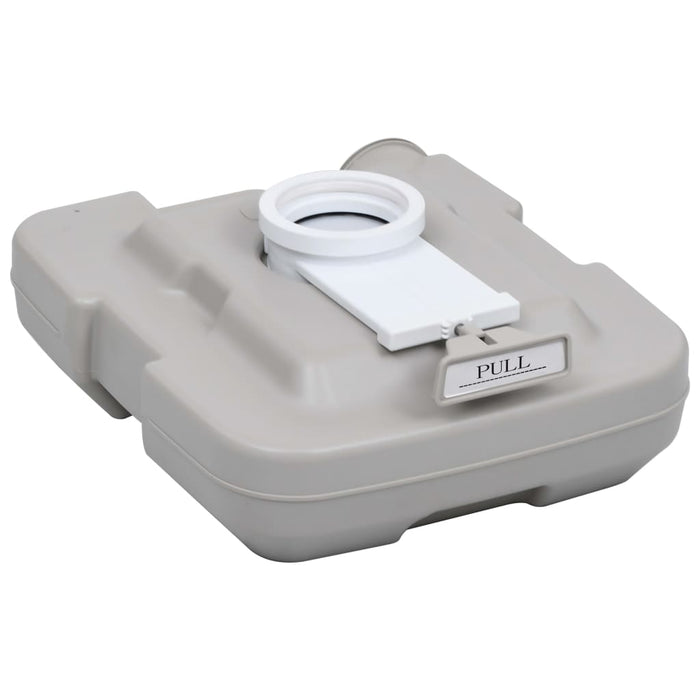 VXL Portable Camping Toilet Gray 10 + 10 L