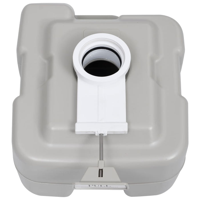 Inodoro portátil portátil para adultos y niños, inodoro de camping móvil  (color: blanco, tamaño: doble barril interior)