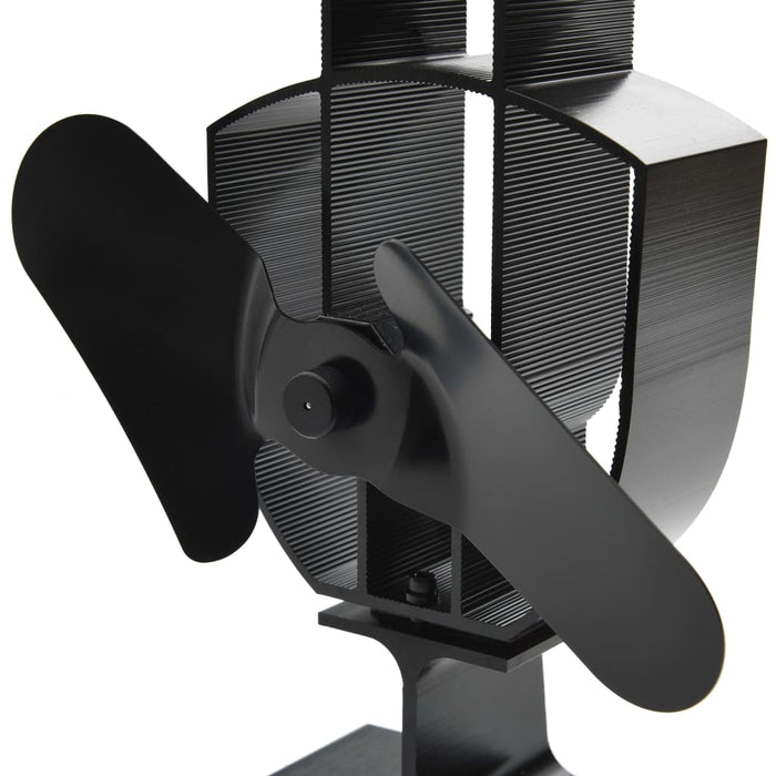 VXL Heat Powered Stove Fan 2 Blades Black