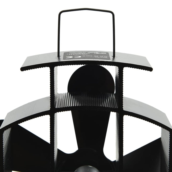 VXL Ventilador De Estufa Accionado Por Calor 5 Aspas Negro