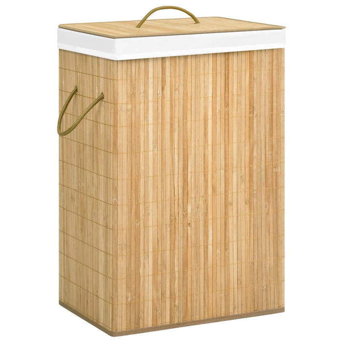 Lumaland cesto de ropa sucia de bambú con 2 bolsas de ropa sucia  extensibles