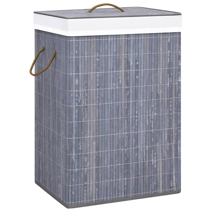 VXL Gray Bamboo Laundry Basket 72 L