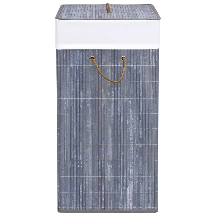 VXL Gray Bamboo Laundry Basket 100 L