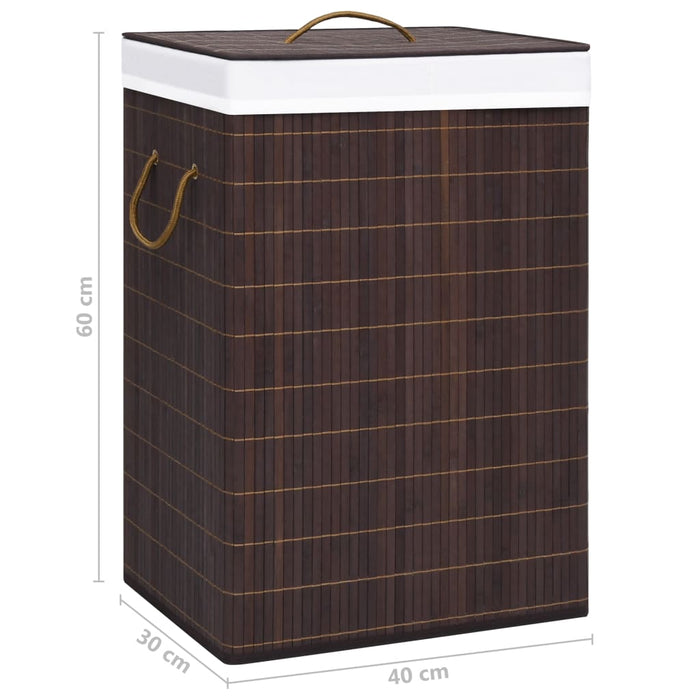 VXL Brown Bamboo Laundry Basket 72 L