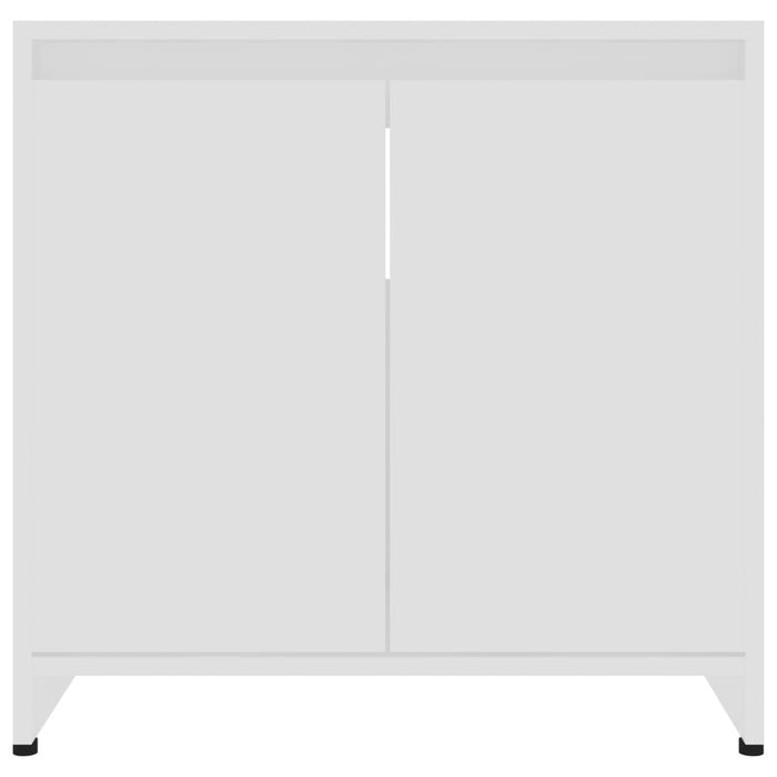 VXL Armario de baño madera contrachapada blanco 60x33x61 cm
