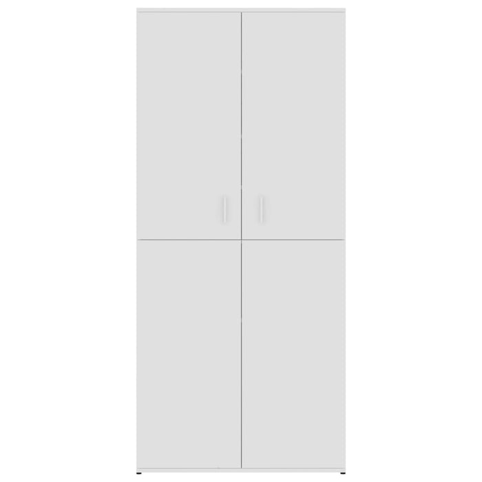 VXL White chipboard shoe cabinet 80x39x178 cm