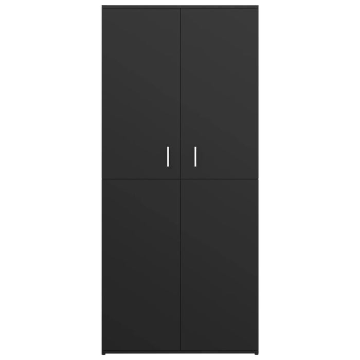 VXL Mueble zapatero de aglomerado negro 80x39x178 cm