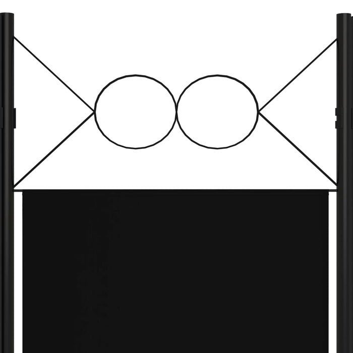 VXL Biombo divisor de 3 paneles negro 120x180 cm