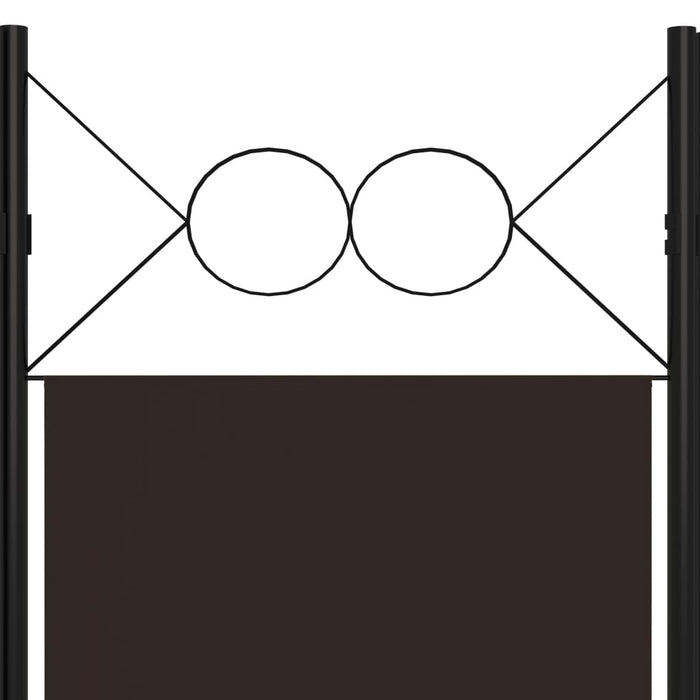 VXL Biombo divisor de 4 paneles marrón 160x180 cm