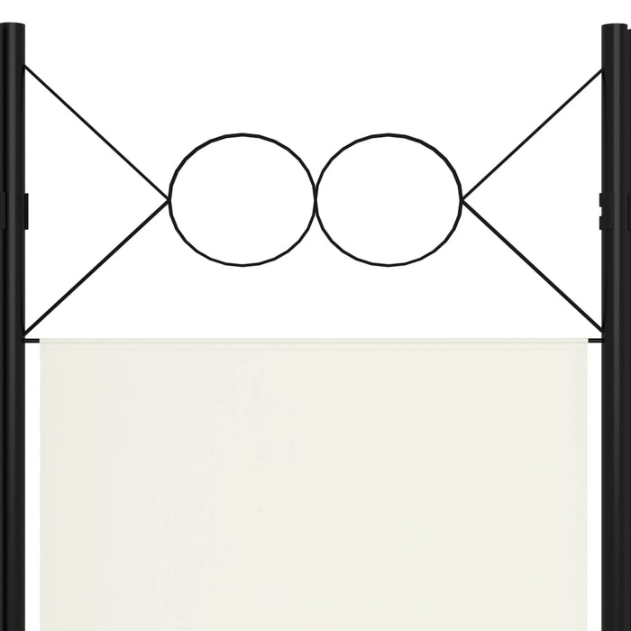 VXL Biombo divisor de 4 paneles blanco crema 160x180 cm