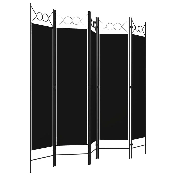 VXL Divider screen with 5 panels black 200x180 cm