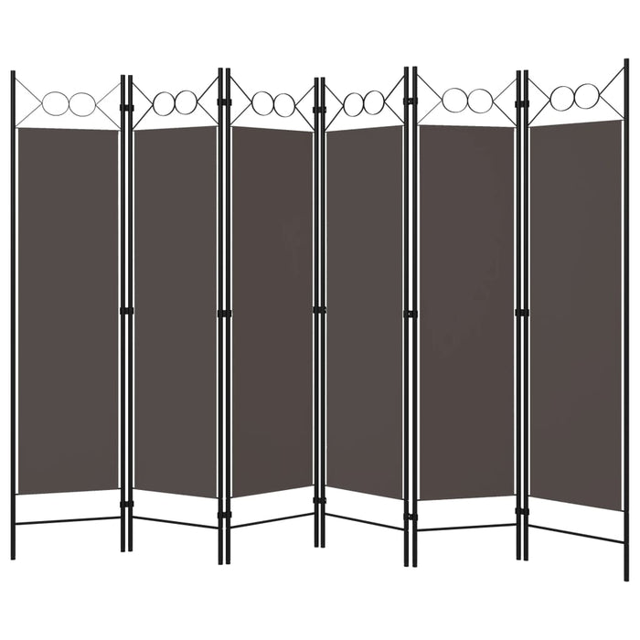 VXL Divider screen with 6 panels anthracite gray 240x180 cm