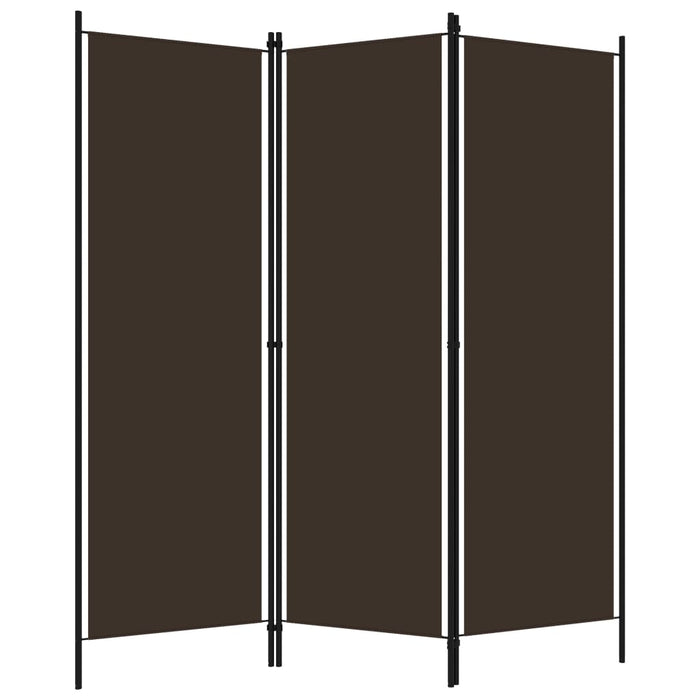 VXL Biombo divisor de 3 paneles marrón 150x180 cm
