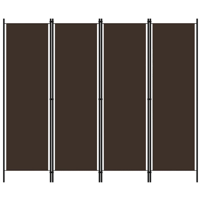 VXL Biombo divisor de 4 paneles marrón 200x180 cm