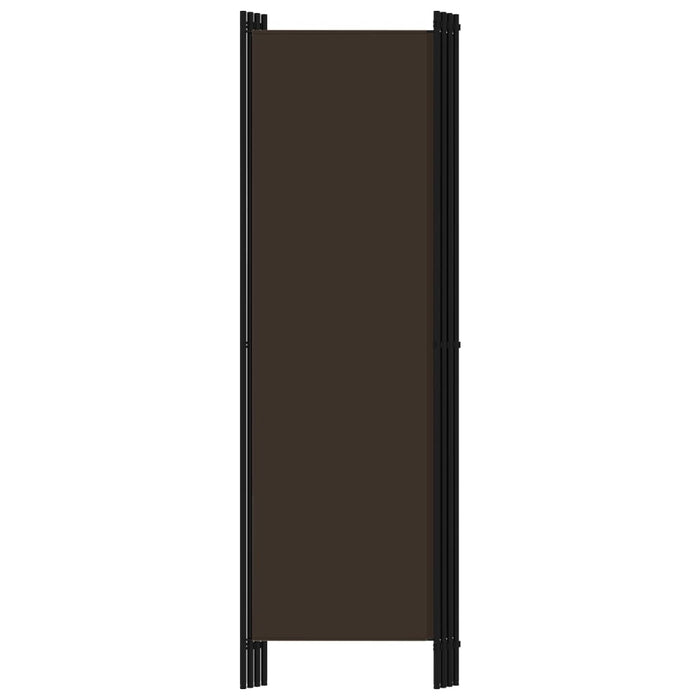 VXL Biombo divisor de 4 paneles marrón 200x180 cm
